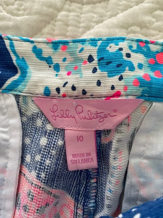 Lilly Pulitzer Adie Shorts in the Indigo Star Struck print size 10 like new - Picture 7 of 8